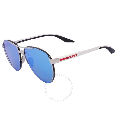 prada ps 58q|Prada Linea Rossa Light Green Mirror Blue Pilot Men's .